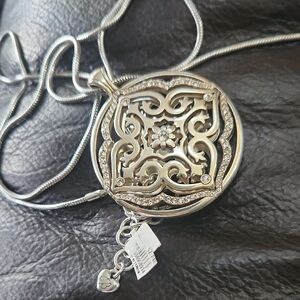 Brighton Toledo Convertible Versatile Silver Filigree Pendant Necklace